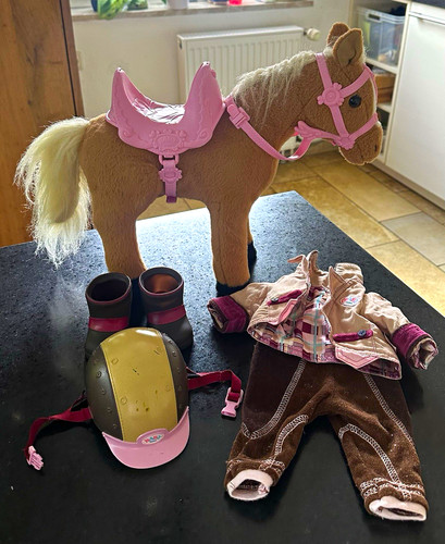 Baby born pferd beige - baby, mit