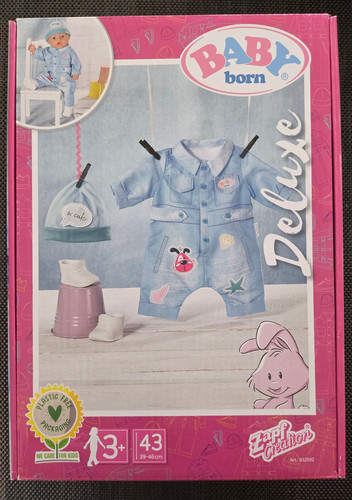 Baby born deluxe jeans overall - deluxe,